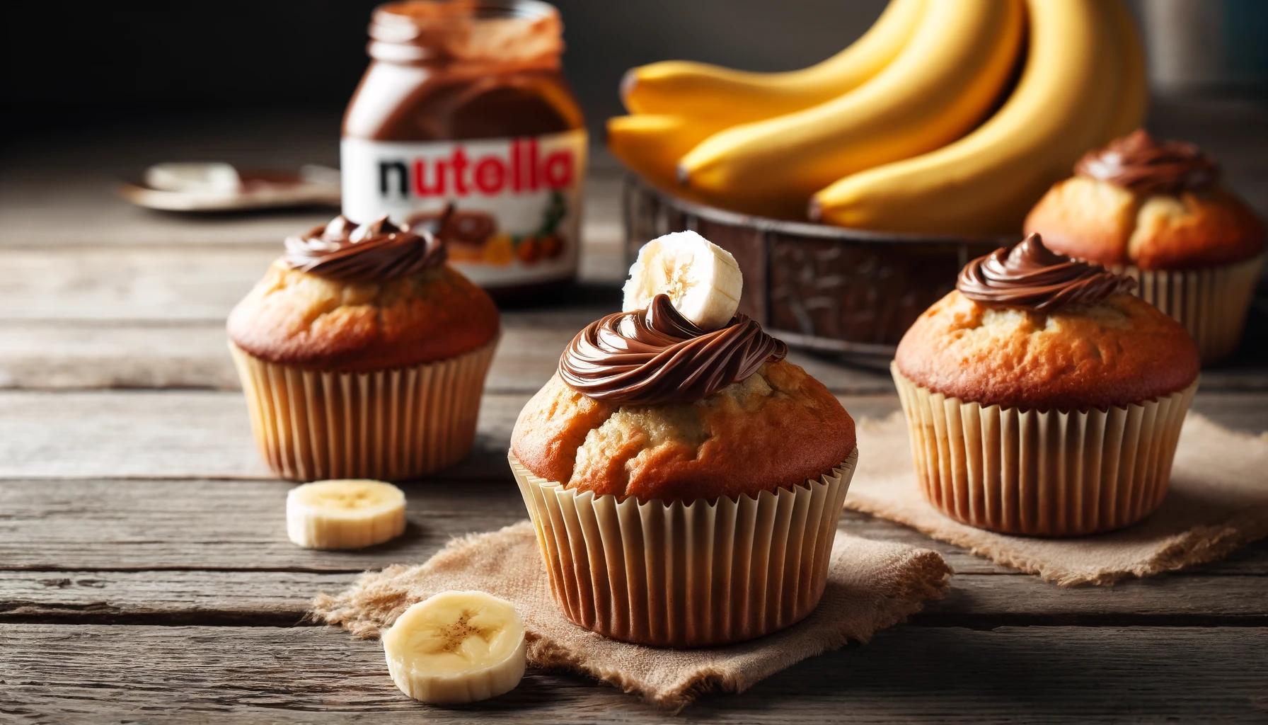 Briose cu Banane si Nutella - Reteta Delicioasa