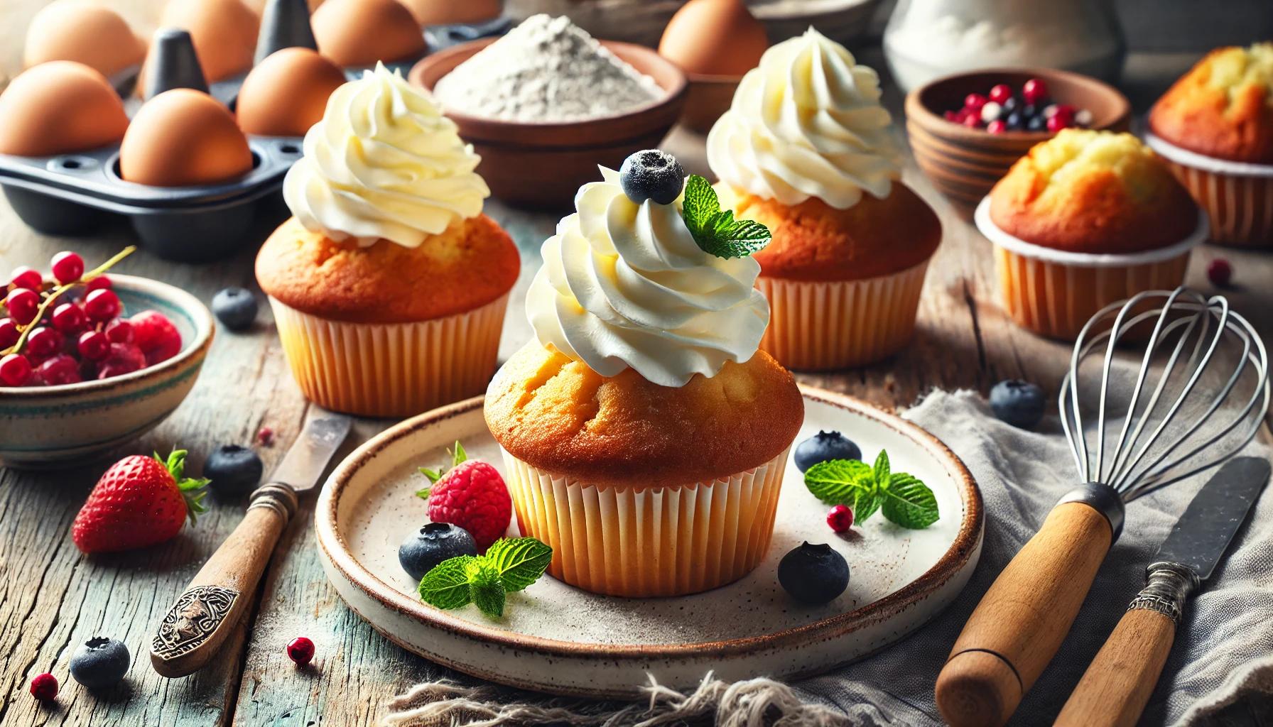Briose cu crema - reteta dulce si pufoasa