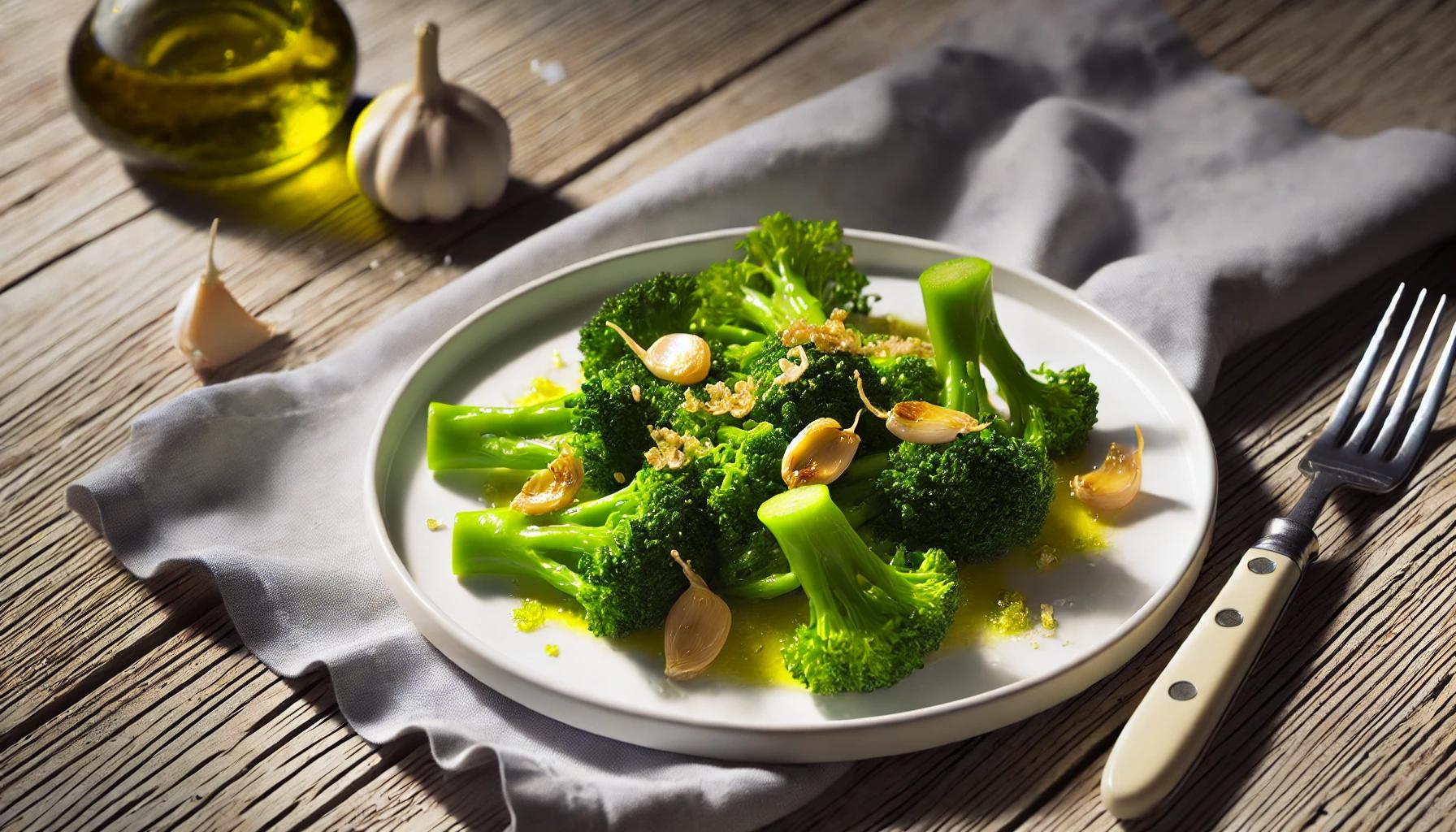 Broccoli Prajit cu Usturoi si Ulei de Masline