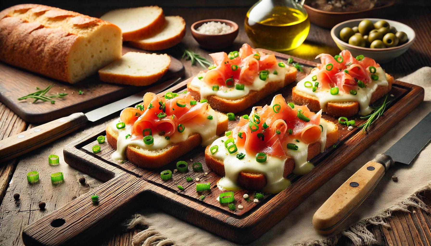 Bruschette cu Somon si Mozzarella
