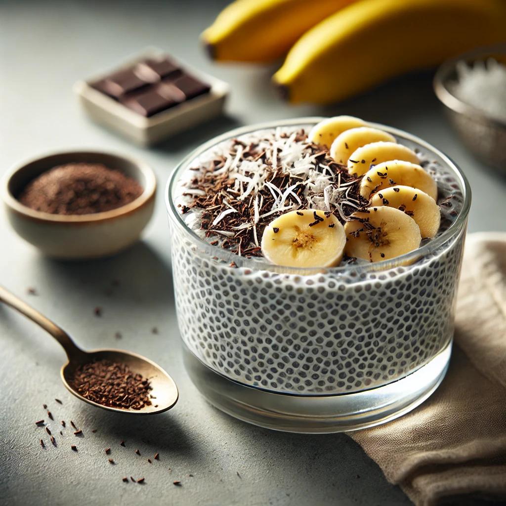Budinca de chia cu banane - sanatoasa si usor de facut
