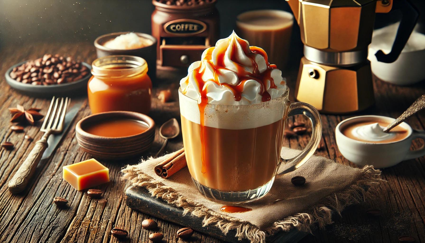 Cafea cu caramel si frisca - combinatie delicioasa