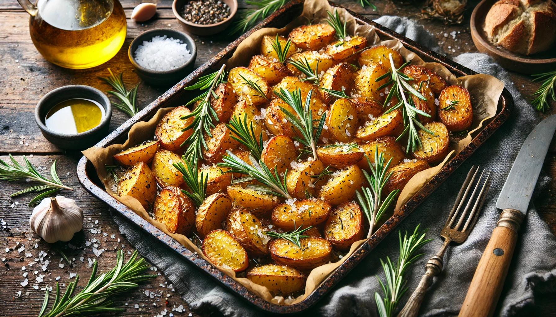 Cartofi cu rozmarin la cuptor - Reteta simpla si aromata