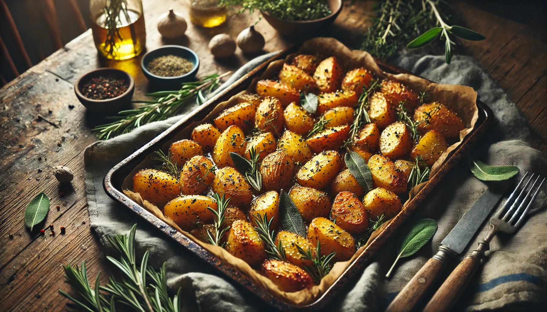 Cartofi la cuptor cu ierburi aromatice - Reteta simpla
