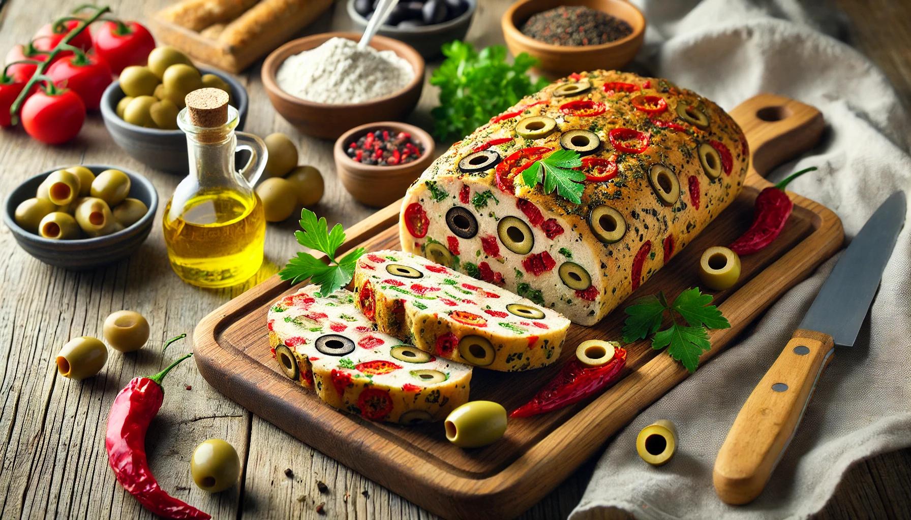 Chec aperitiv cu masline si ardei