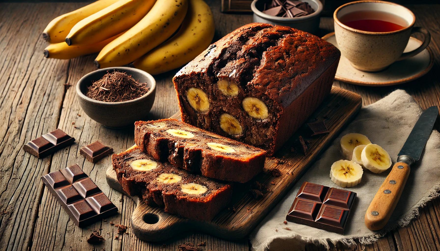 Chec cu banane si ciocolata - Reteta rapida si gustoasa