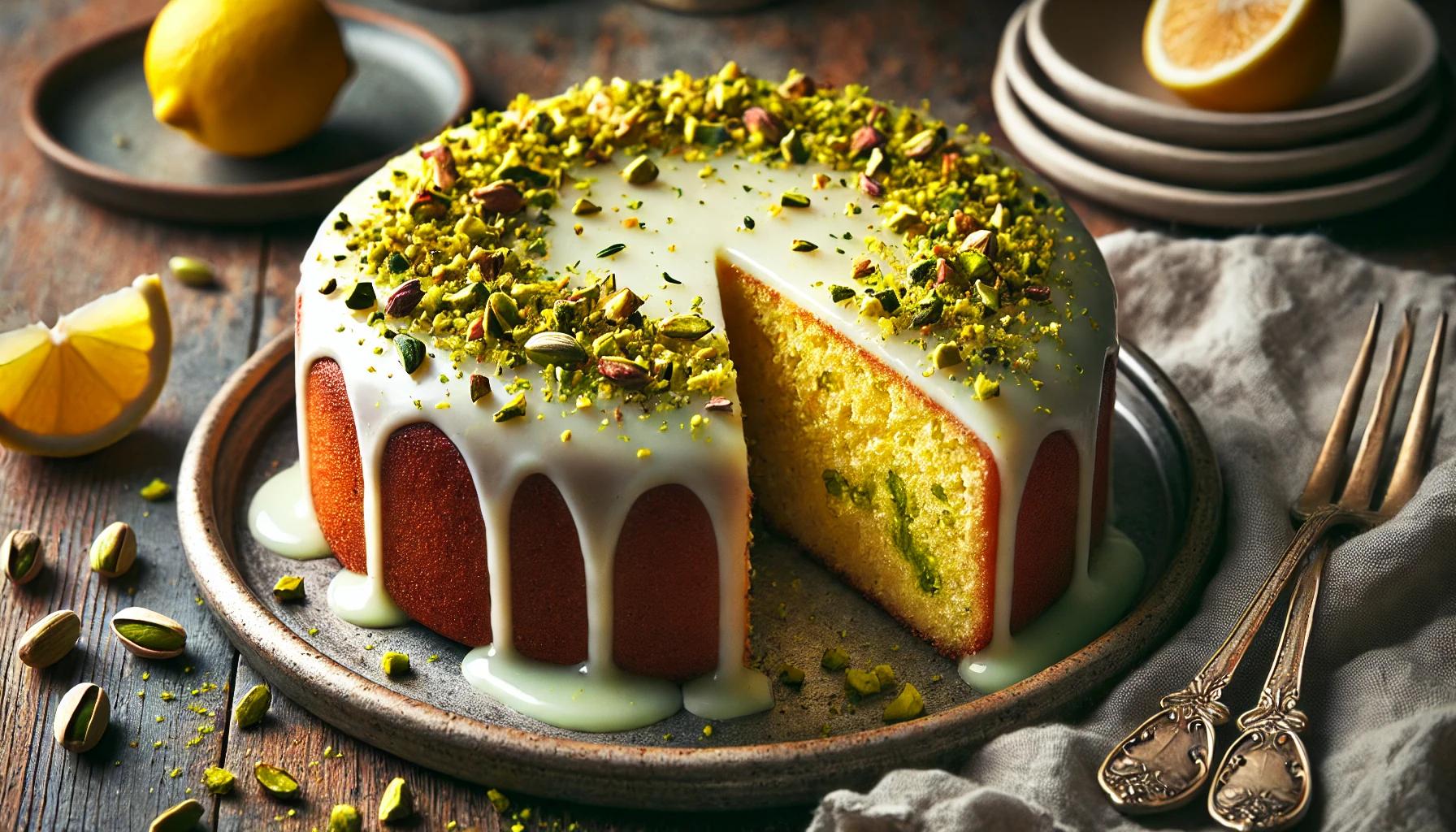 Chec cu lamaie, fistic si cardamom - Desert aromat si delicios