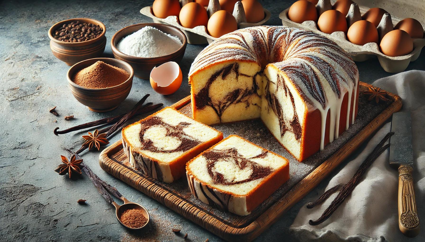 Chec marmorat - reteta simpla, dulce si aromata