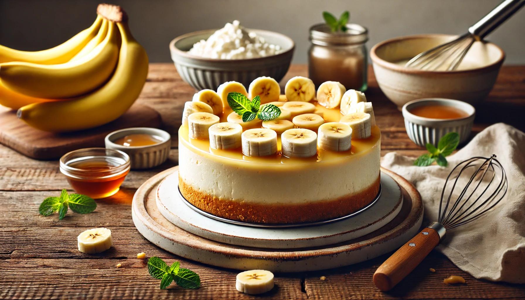 Cheesecake cu banane - desert spectaculos