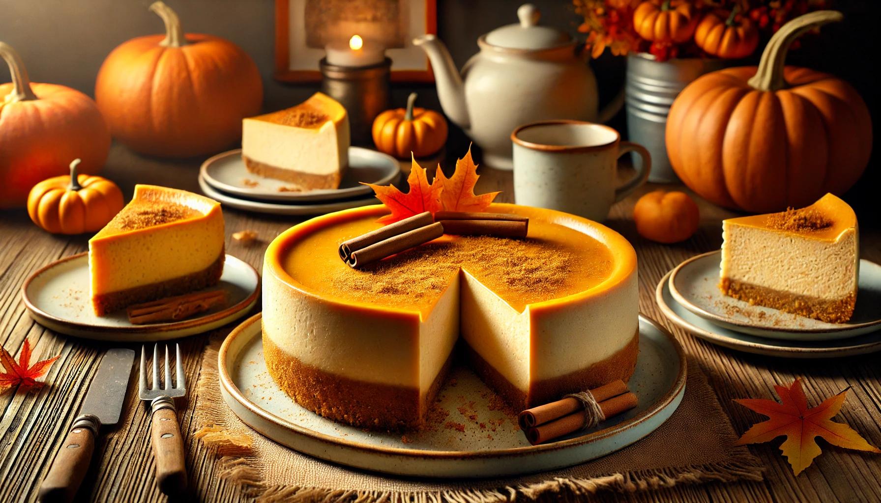 Cheesecake cu dovleac fara coacere - desertul perfect de toamna