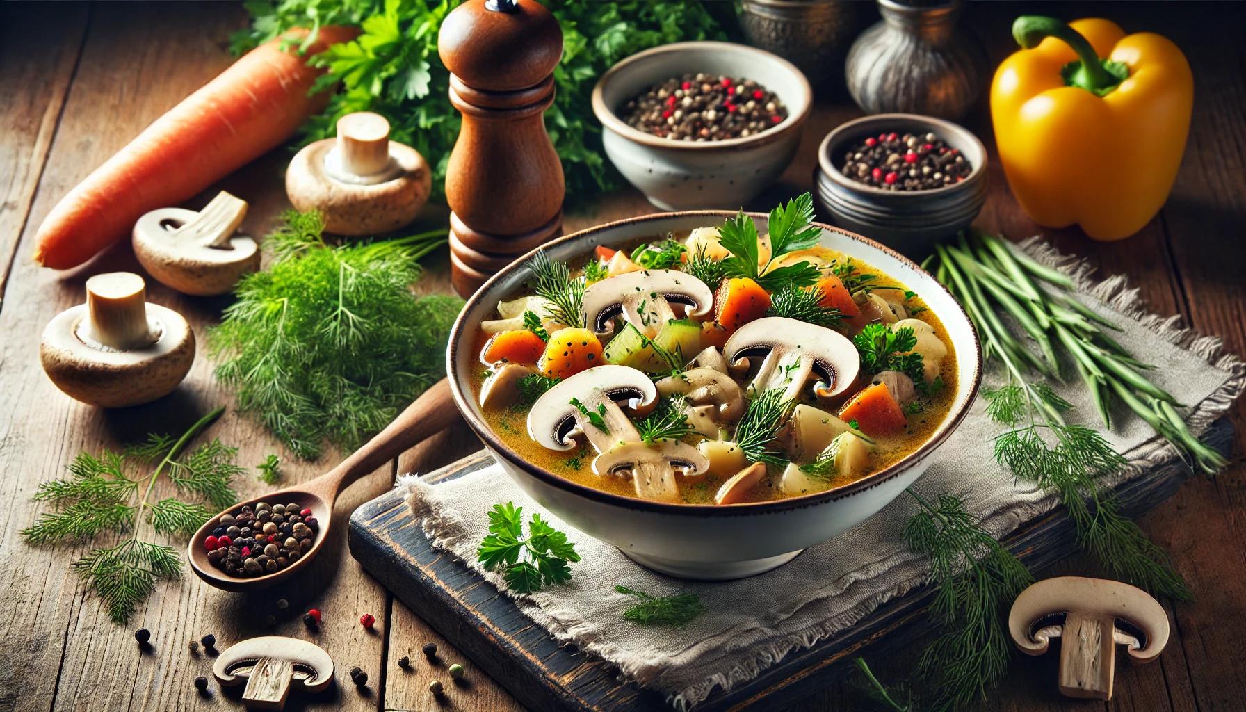 Ciorba de pleurotus de post - reteta satioasa si hranitoare