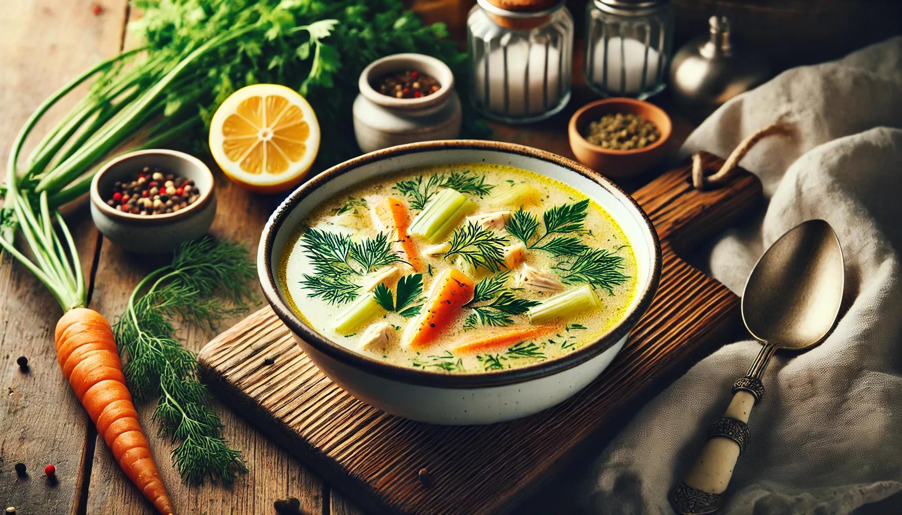 Ciorba de pui a la grec - reteta aromata