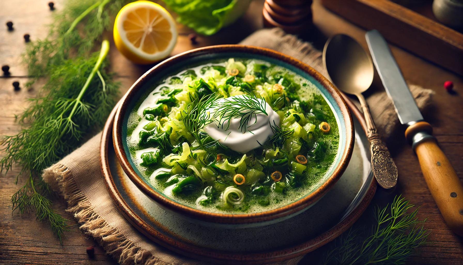 Ciorba de salata verde cu smantana - reteta usoara si sanatoasa