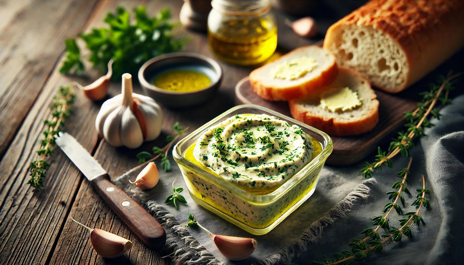 Crema de unt cu usturoi si ierburi aromatice