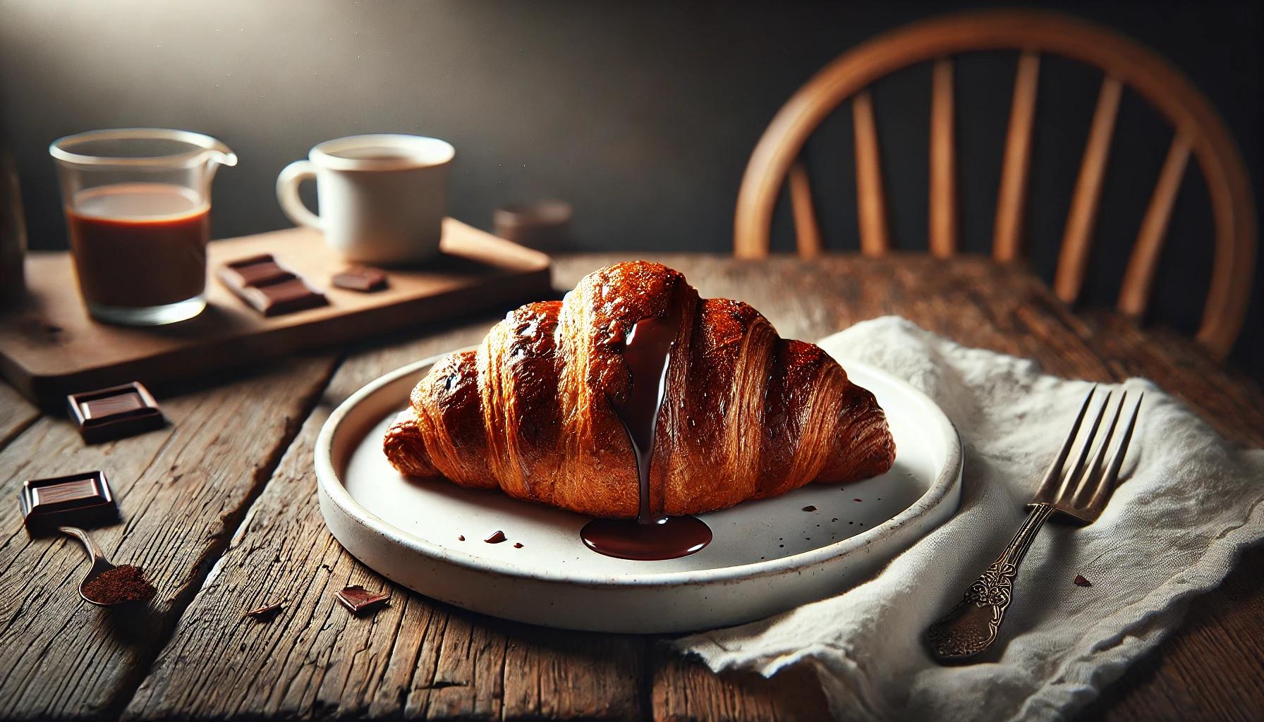 Croissante cu ciocolata - reteta simpla si rapida