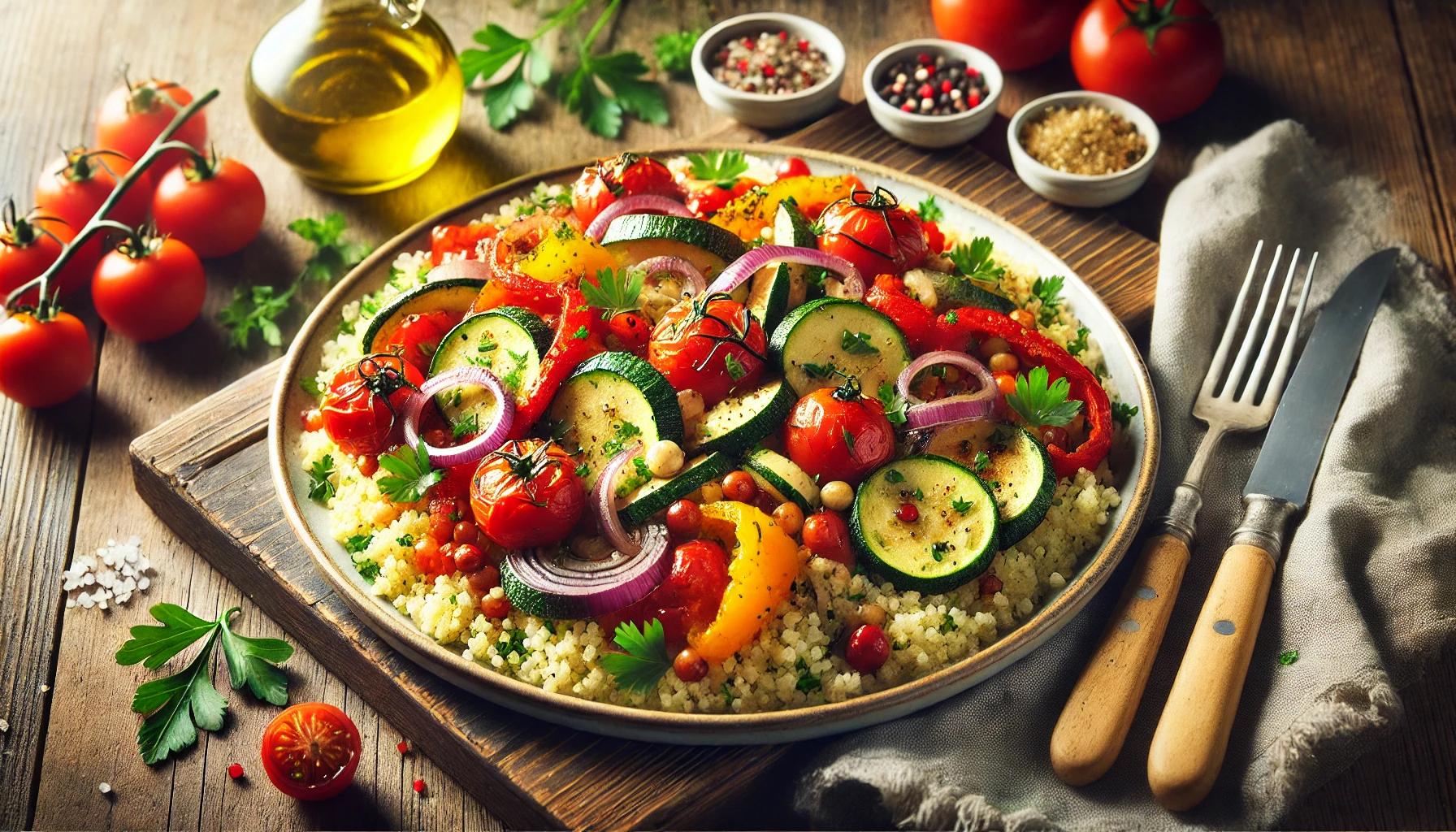 Cuscus cu legume la cuptor - reteta sanatoasa si delicioasa