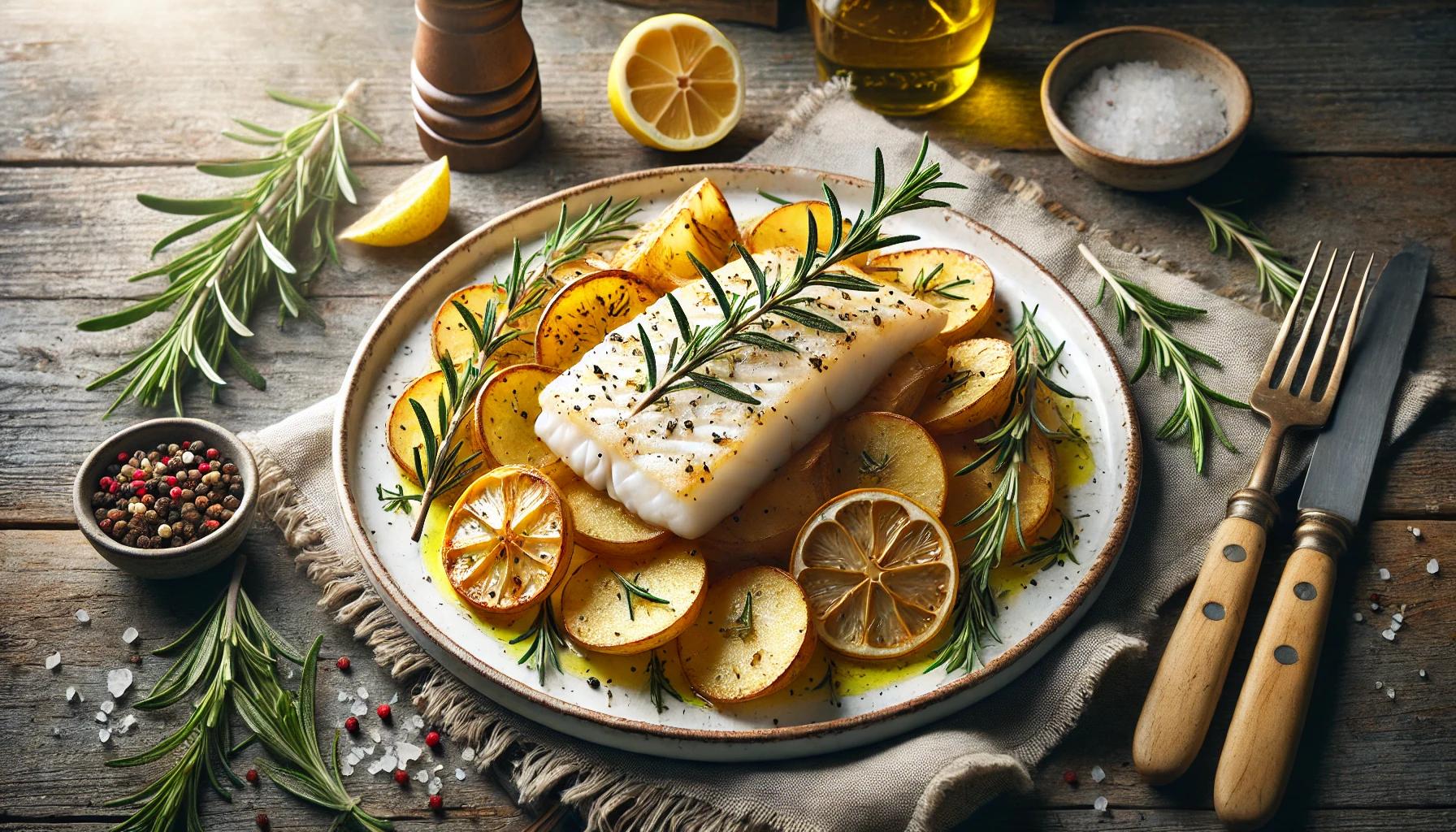 File de Cod la Cuptor pe Pat de Cartofi - Reteta Usoara si Satioasa