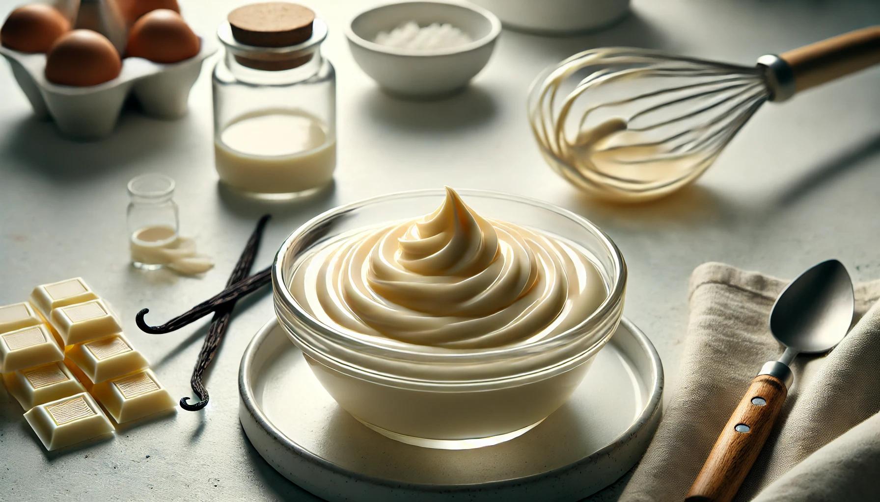 Ganache de ciocolata alba - crema pentru deserturi