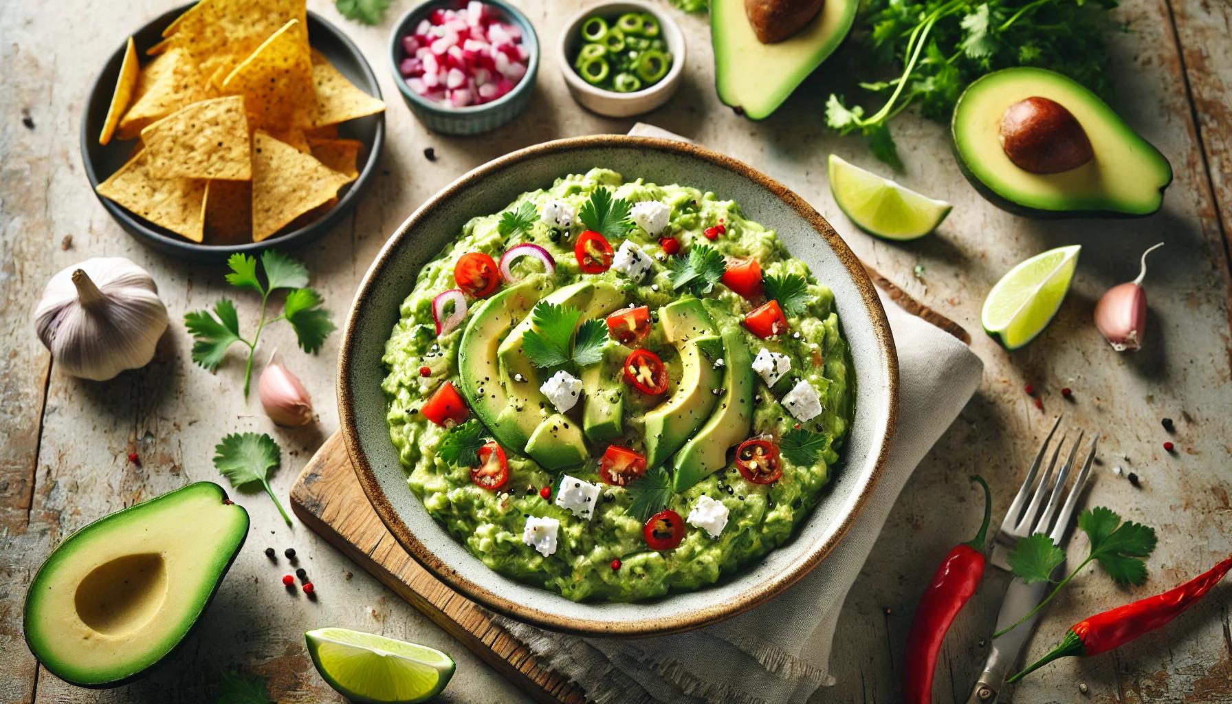 Guacamole cu feta - combinatie delicioasa in 5 minute
