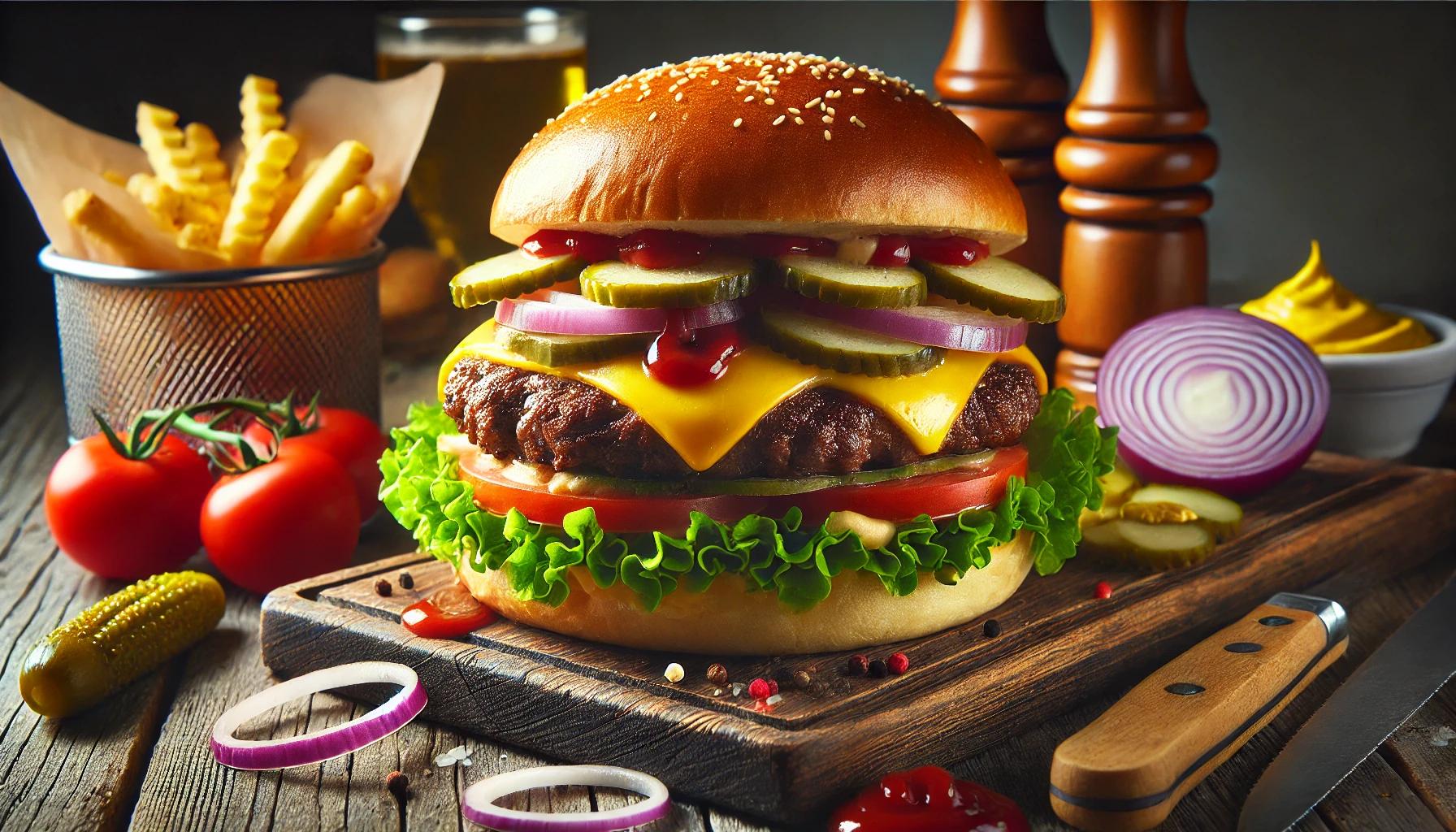 Hamburger Clasic cu Friptura de Vita