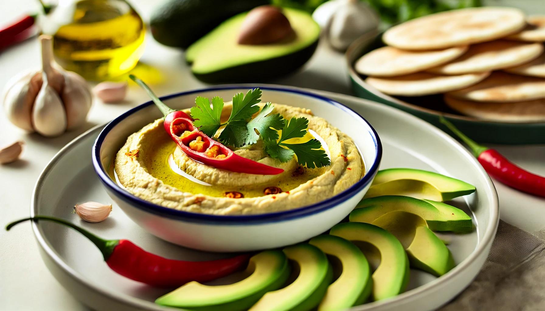 Hummus cu avocado - reteta de post
