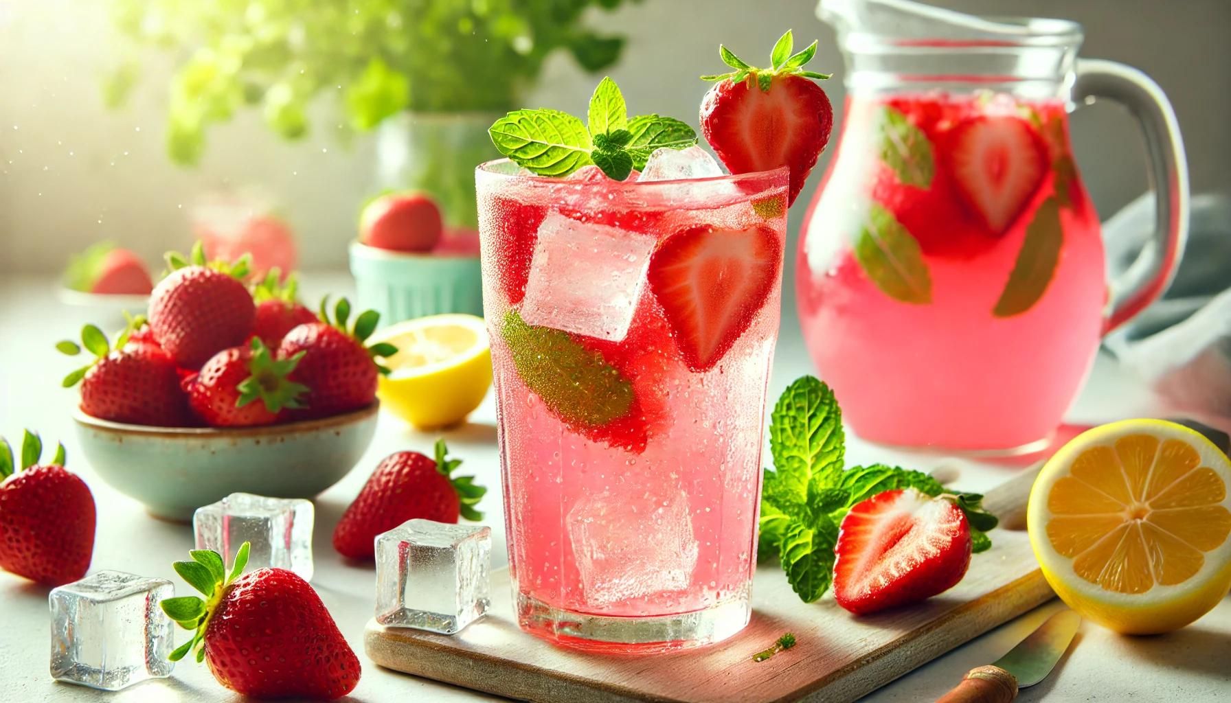 Limonada cu capsuni - bautura racoritoare pentru vara