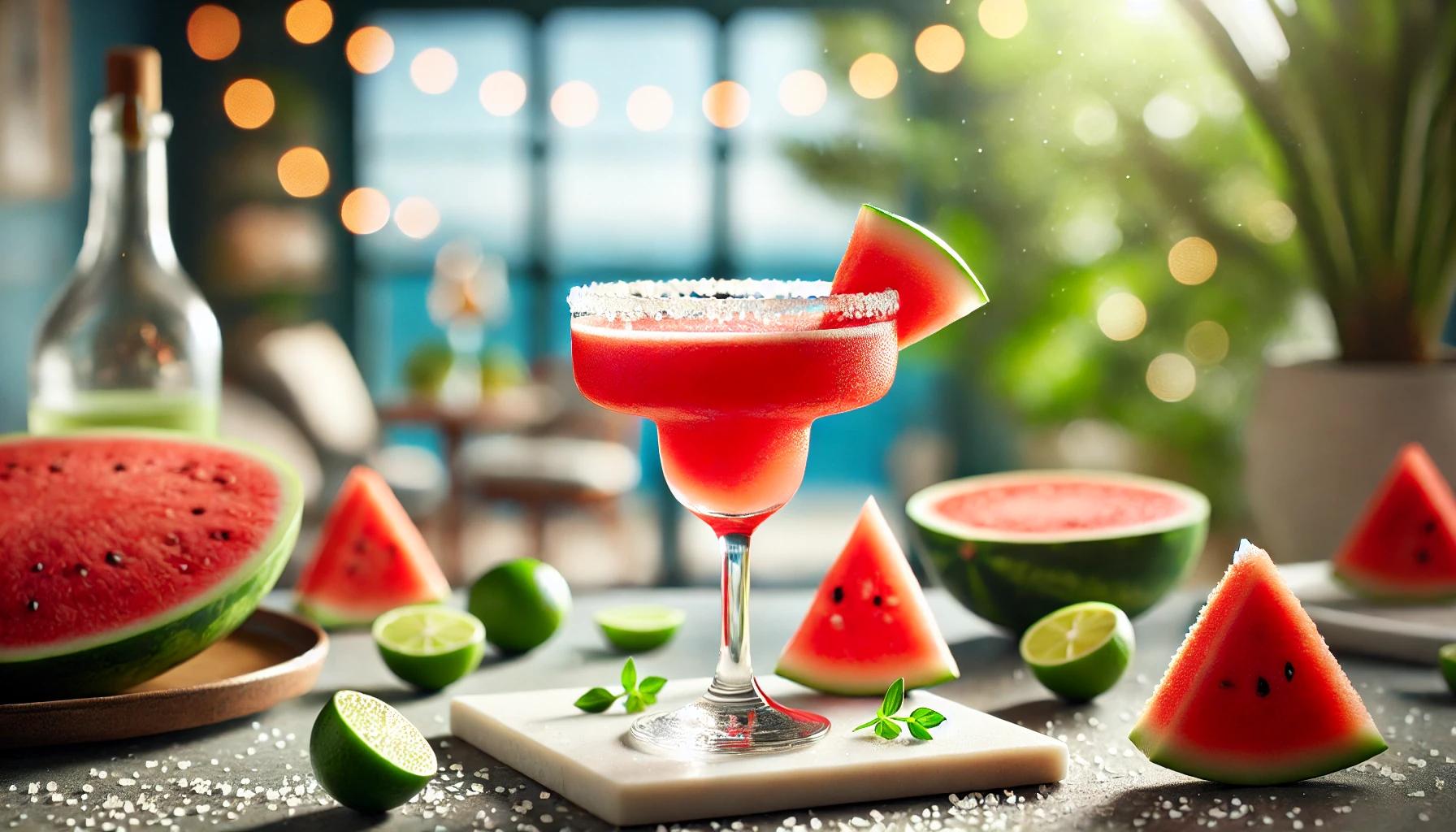 Margarita de Pepene Rosu cu Lime si Tequila