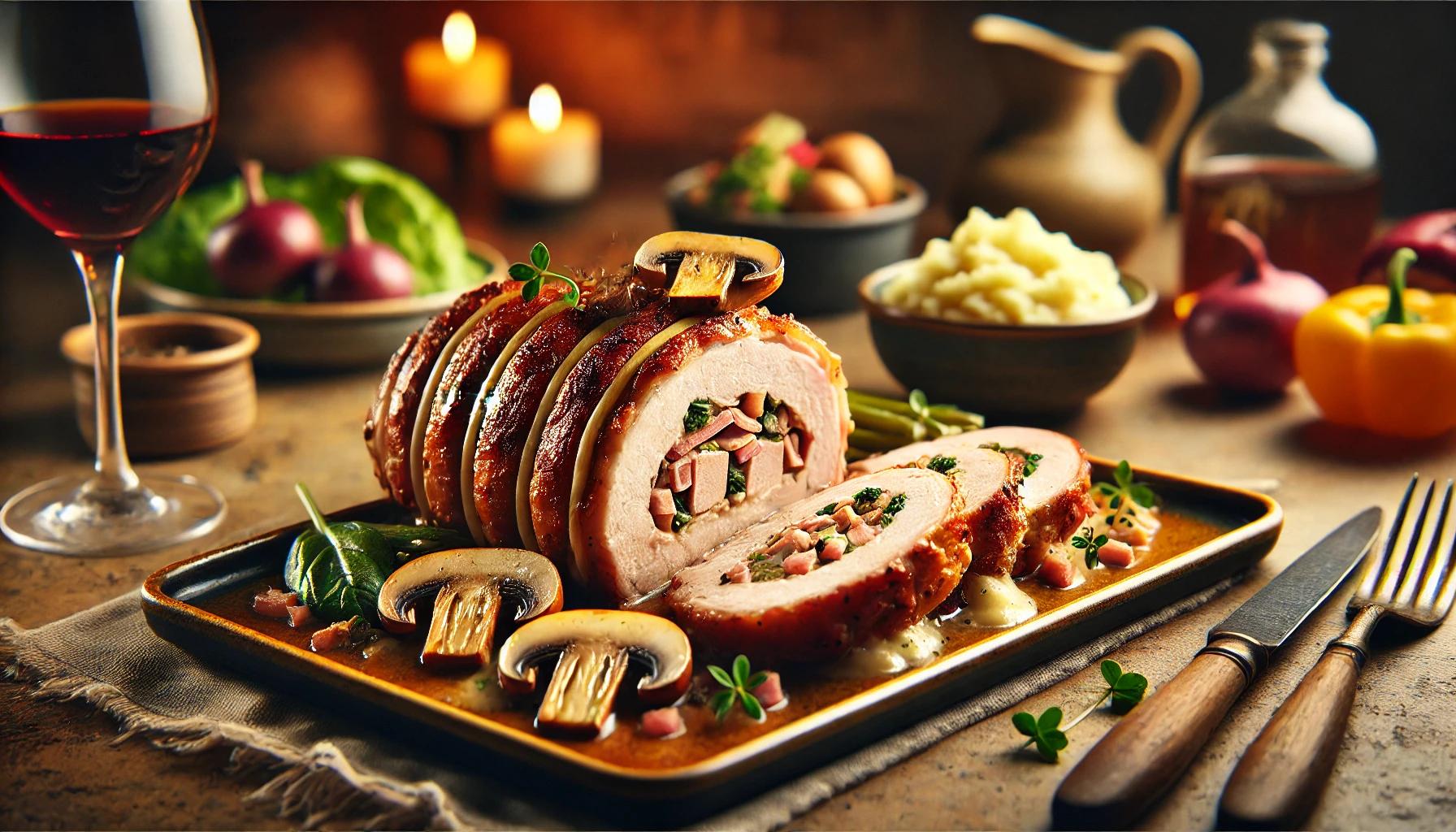 Muschi de porc umplut cu legume