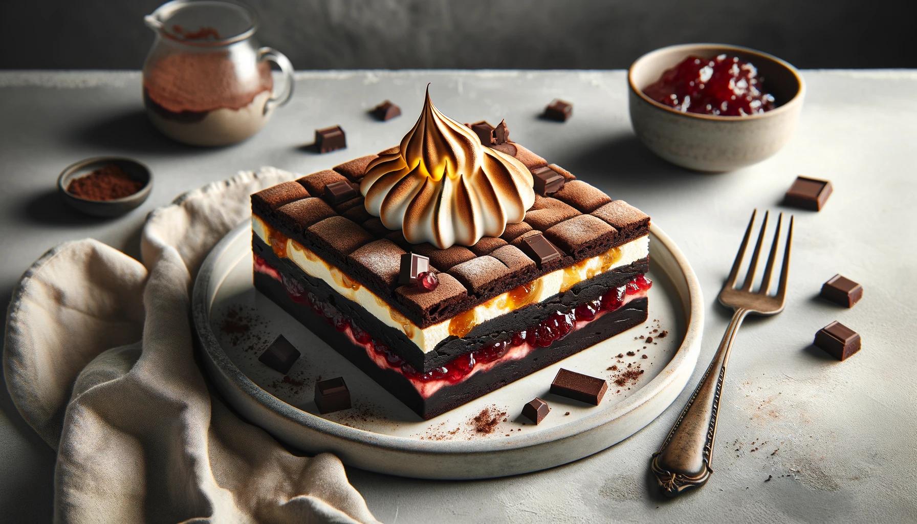 Negresa cu gem si bezea - reteta de prajitura delicioasa