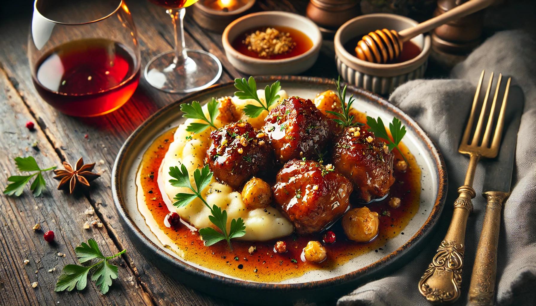 Obrajori de porc cu vin si miere - Reteta delicioasa