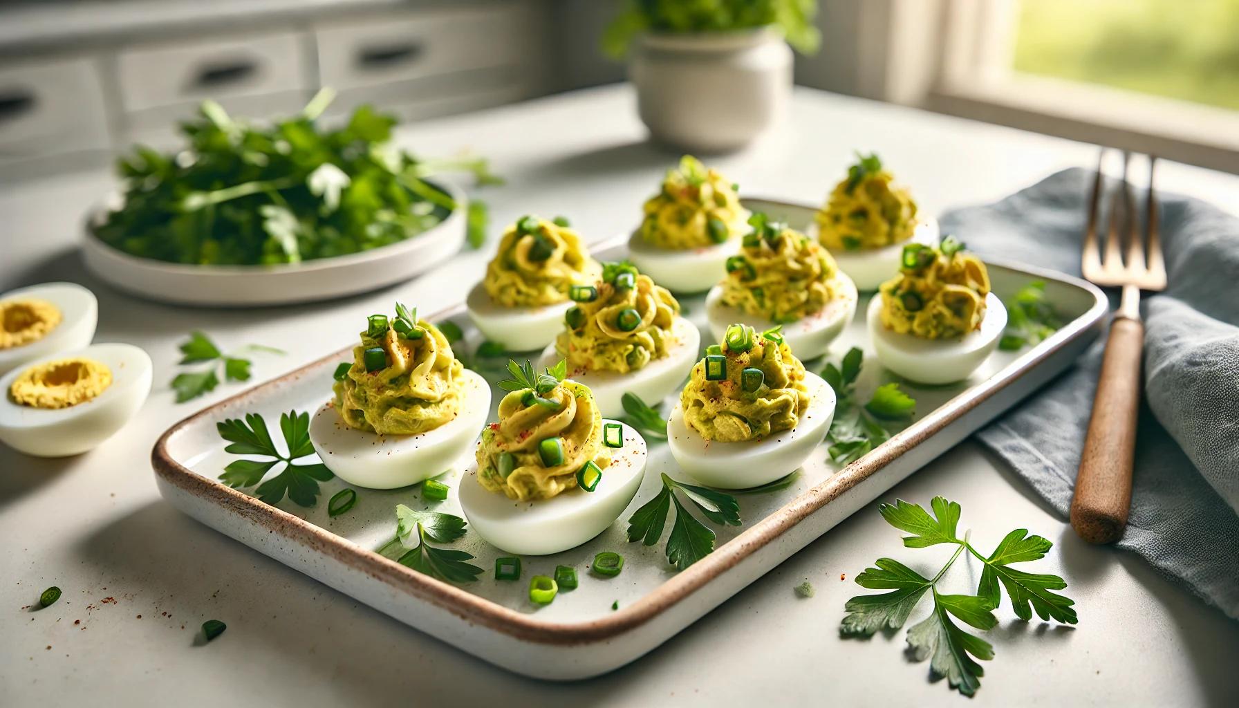 Oua umplute cu avocado - Aperitiv sanatos si gustos