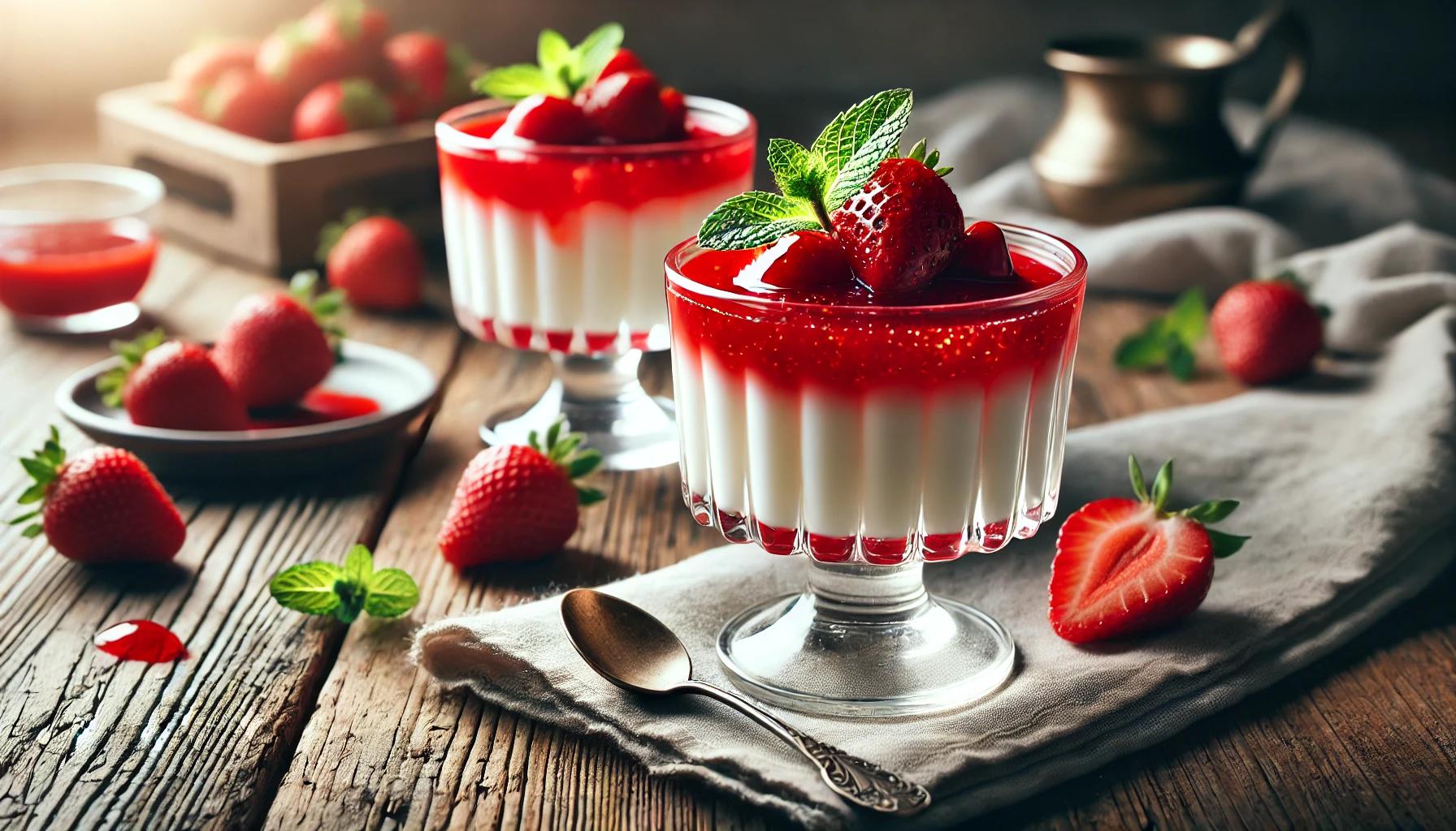 Panna Cotta cu capsuni - Desert racoritor si usor