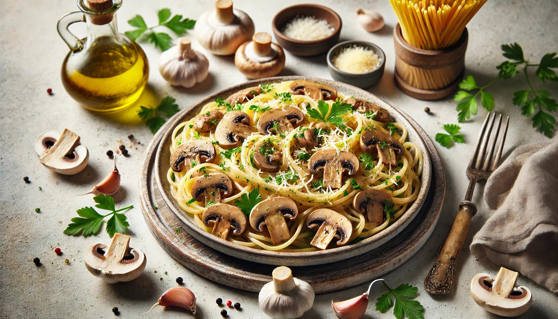 Paste cu ciuperci - reteta rapida si delicioasa