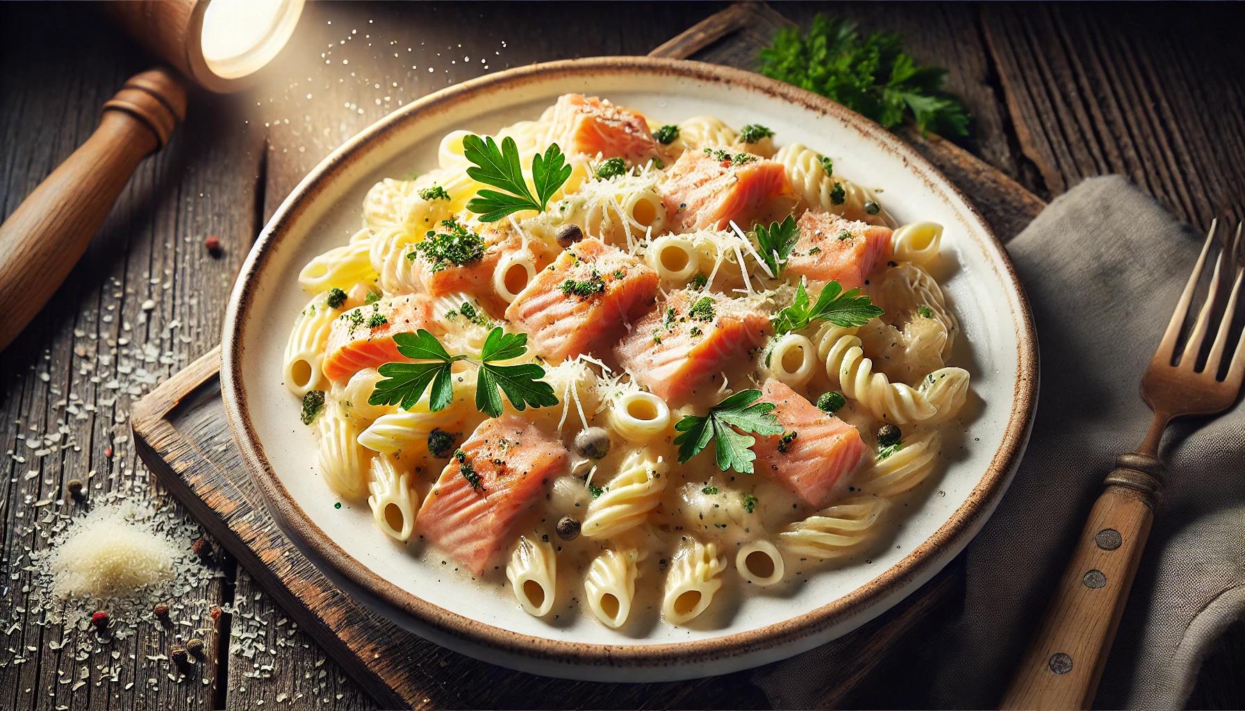 Paste cu Somon - Reteta Italiana Eleganta