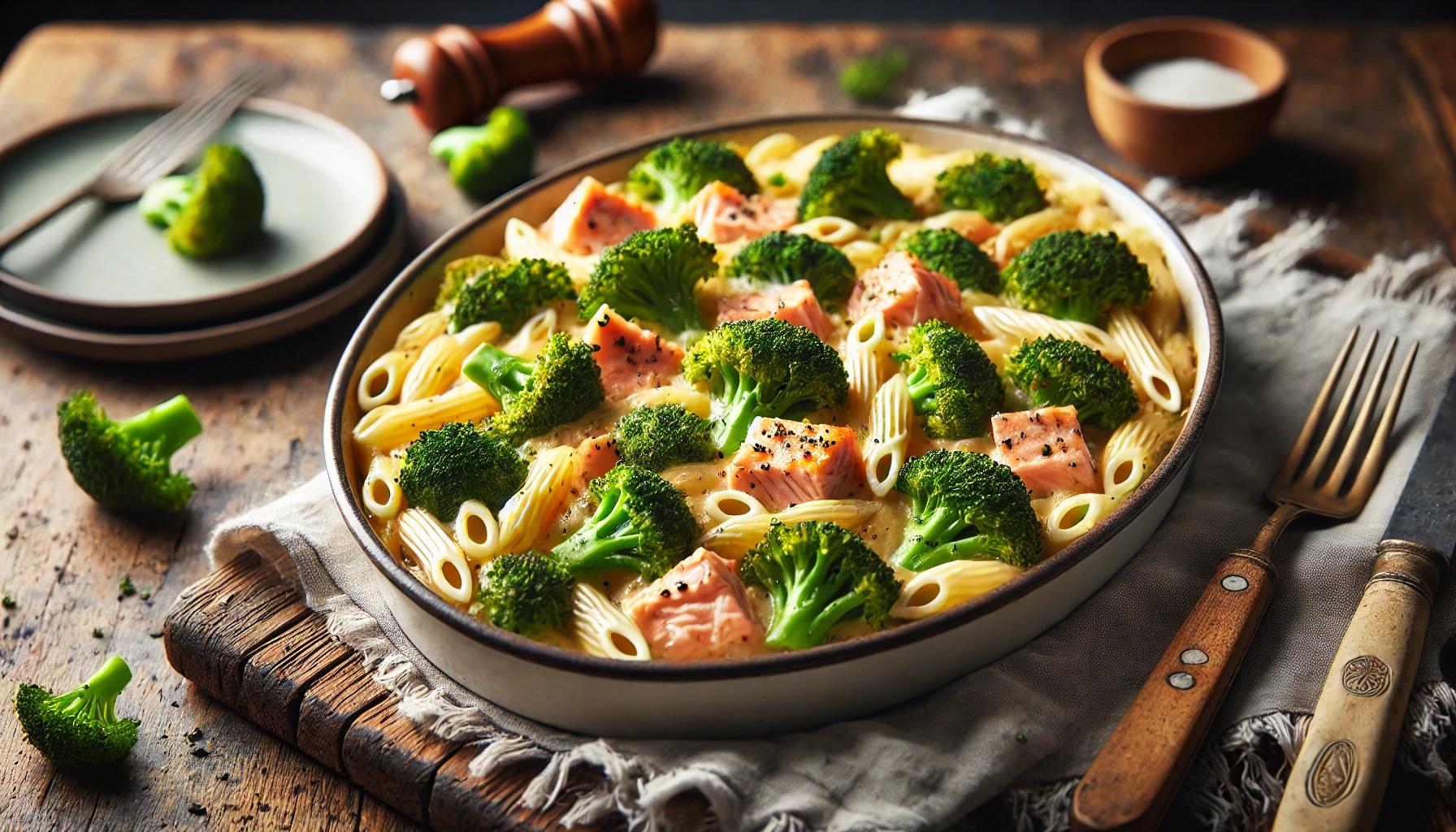 Paste cu Somon si Broccoli la Cuptor