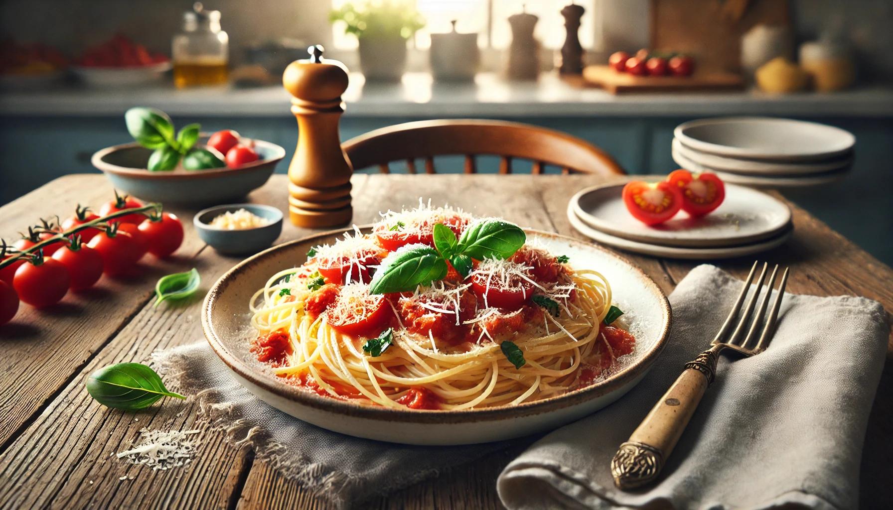 Paste cu sos de rosii si smantana - reteta delicioasa