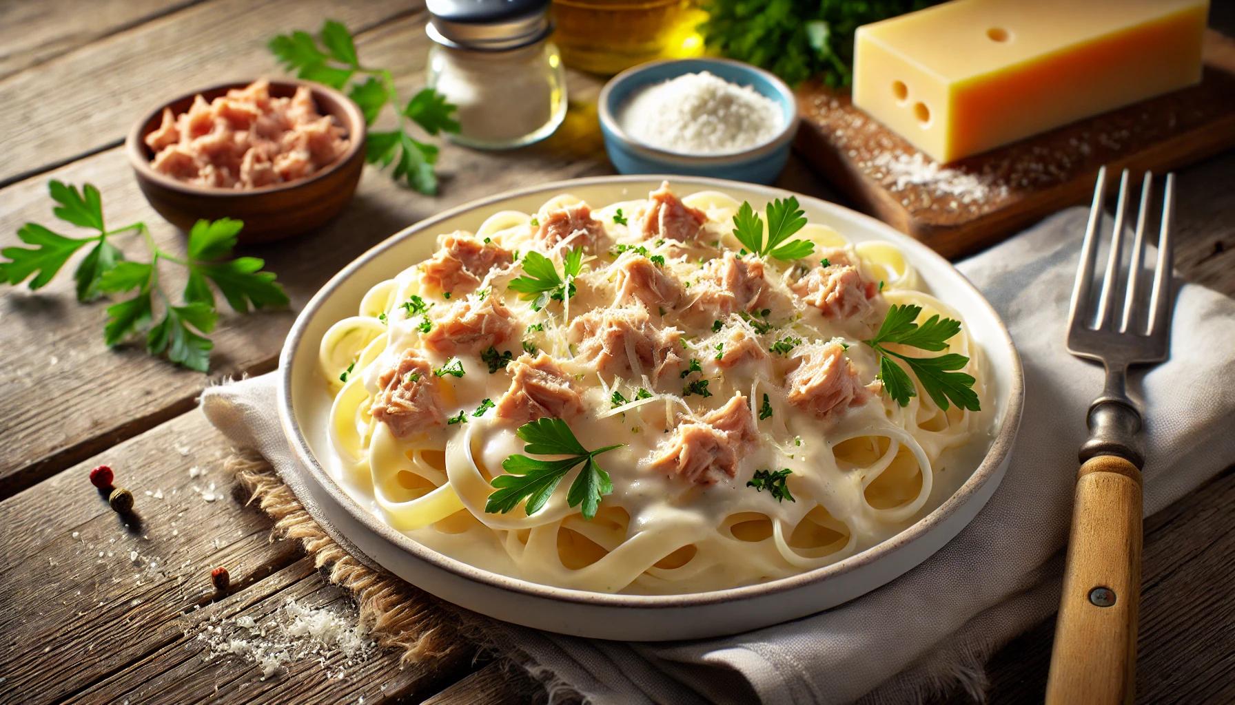 Paste cu Ton si Sos Alb - Reteta Delicioasa