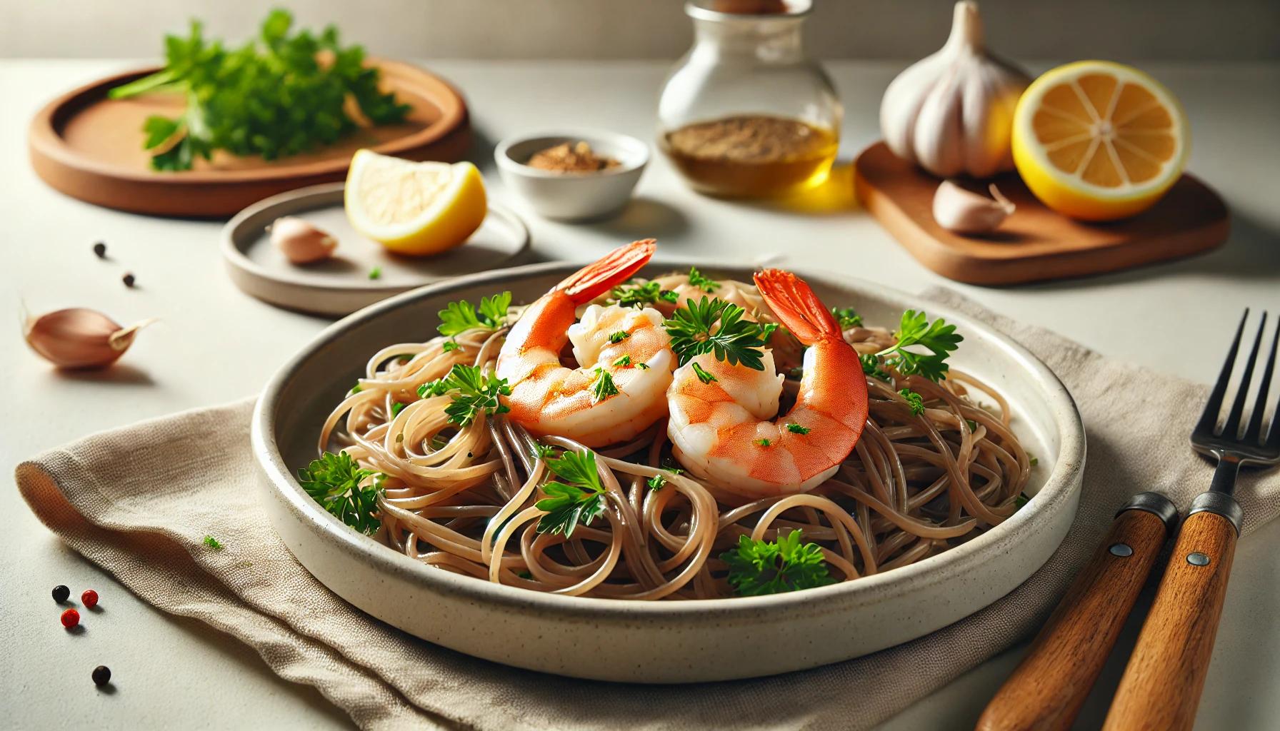 Paste konjac cu creveti - reteta sanatoasa si rapida