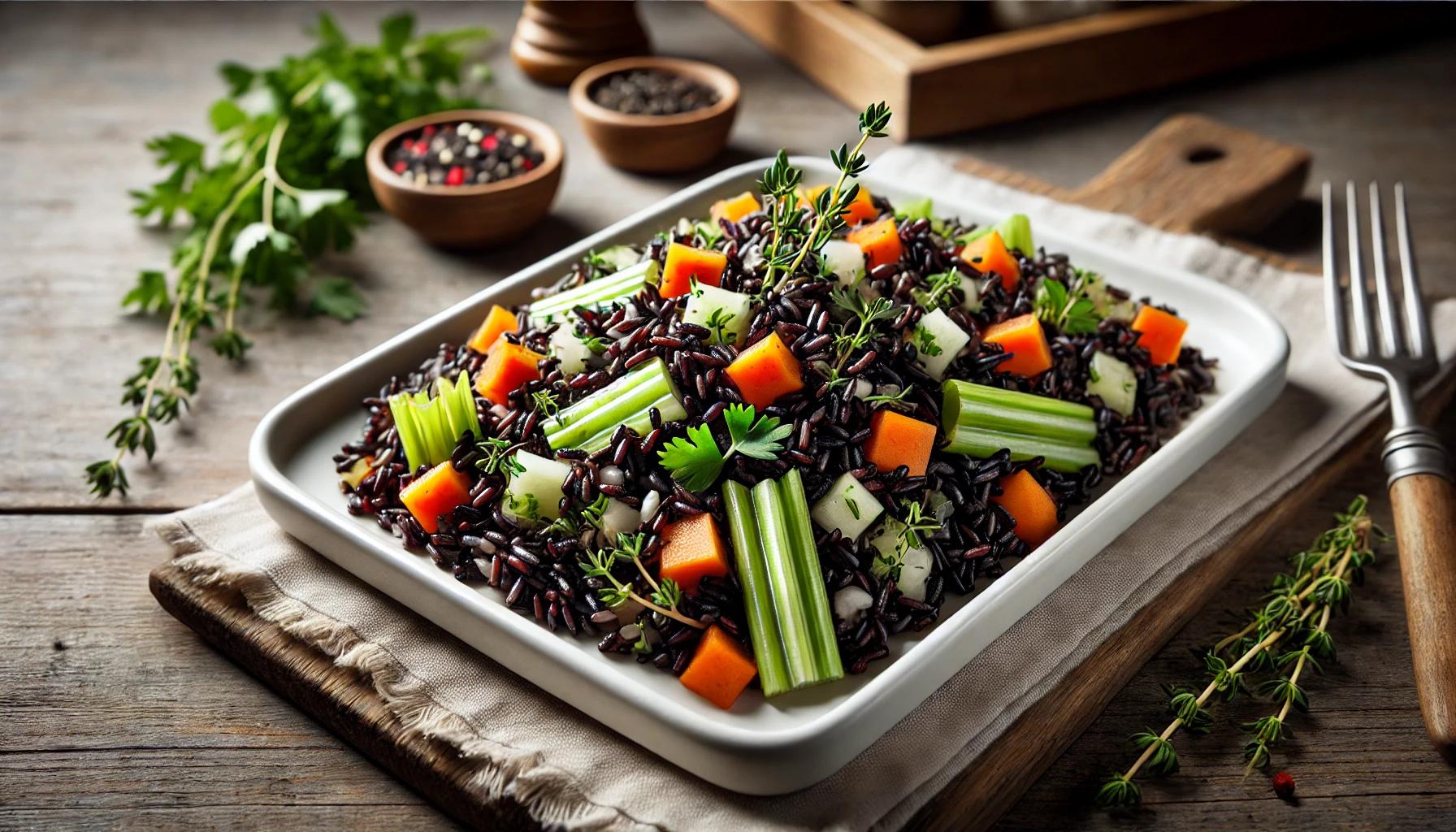 Pilaf de orez negru cu legume - reteta sanatoasa si delicioasa