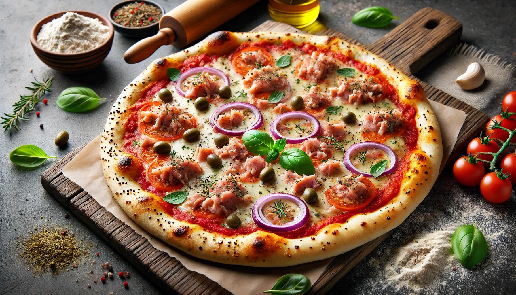Pizza cu ton - reteta italiana clasica