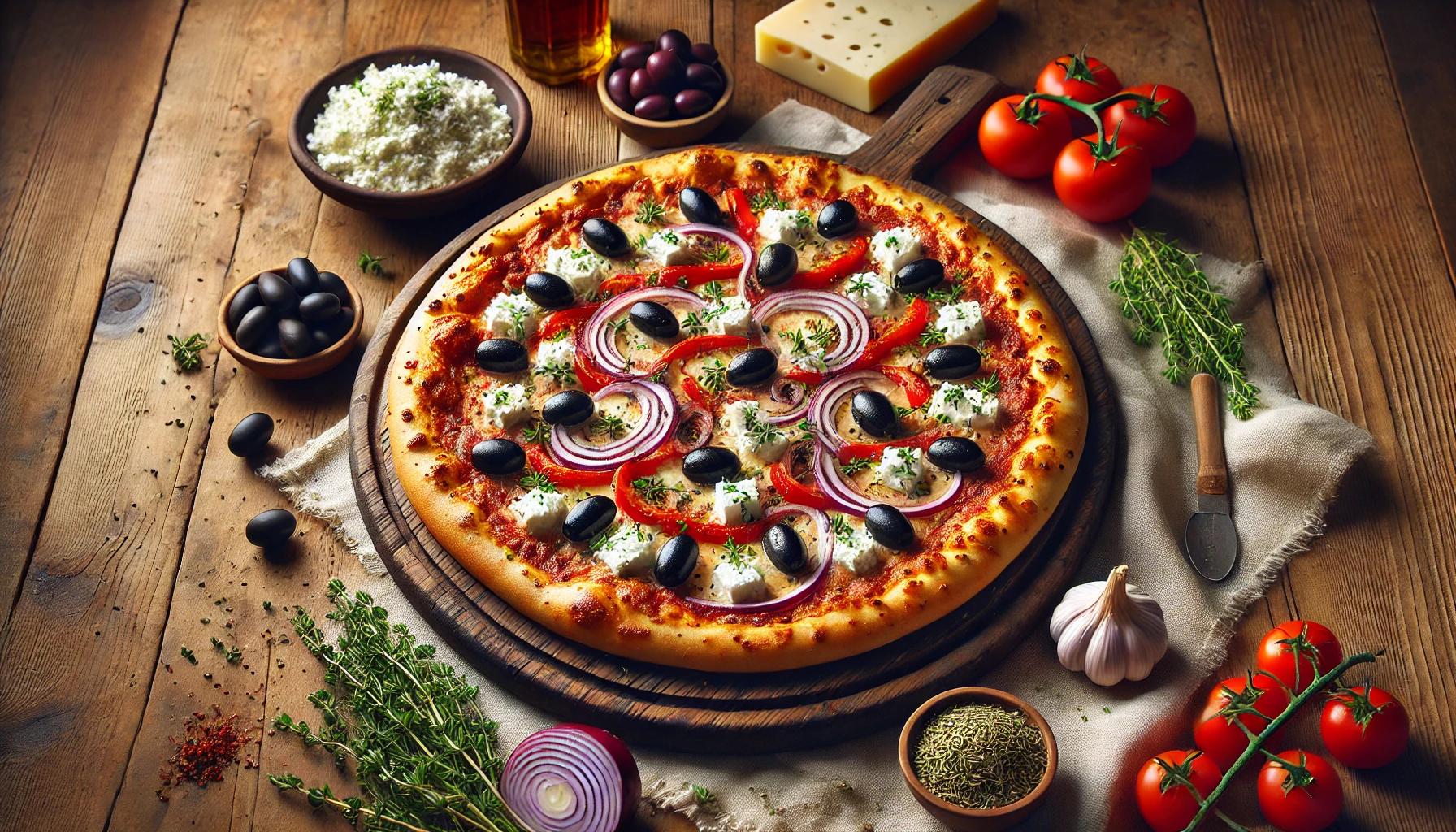 Pizza greceasca - Reteta delicioasa si aromata