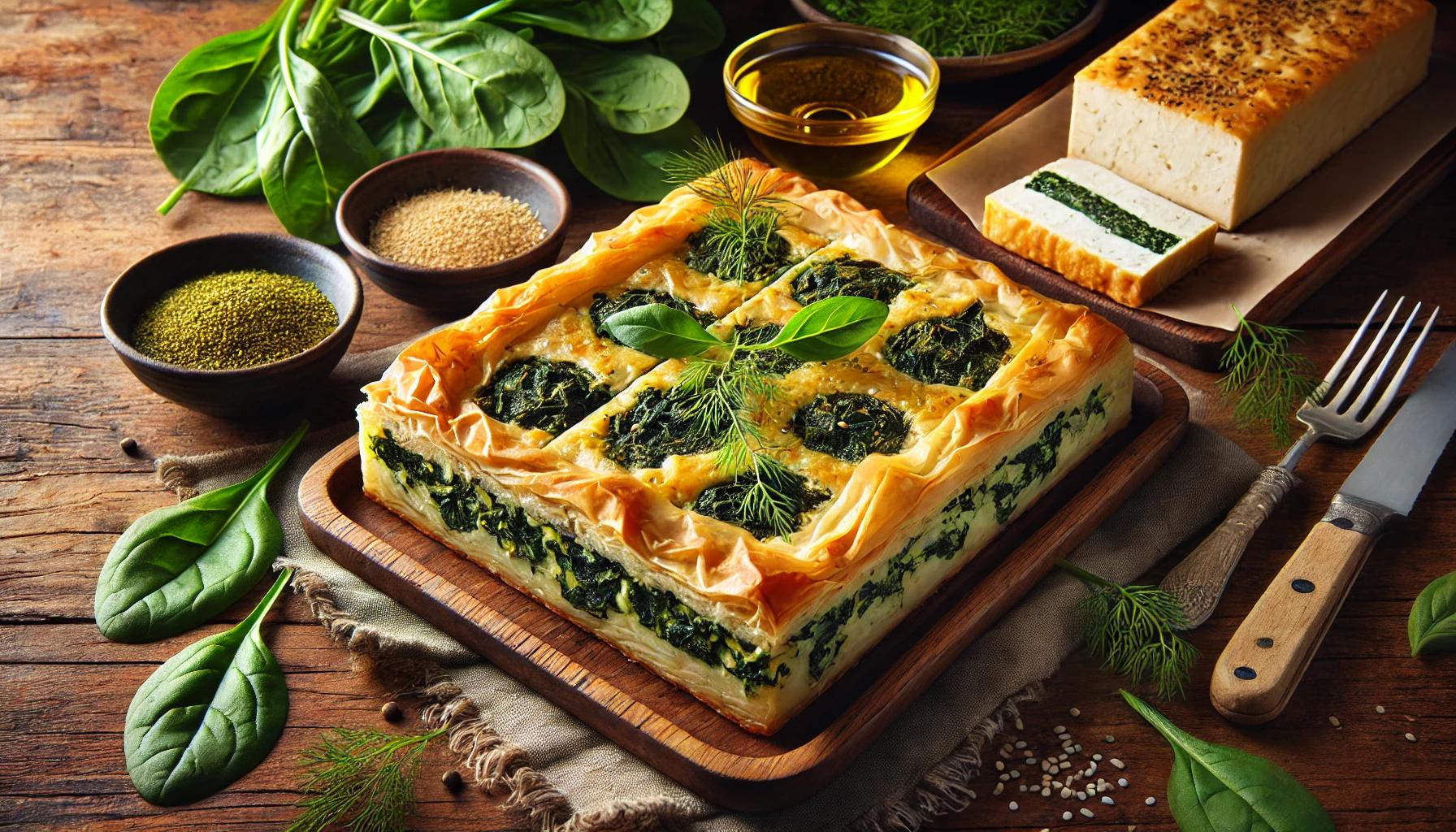 Placinta greceasca cu spanac de post - reteta traditionala