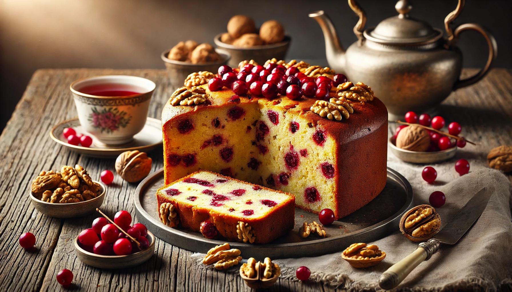 Prajitura cu merisoare si nuca - reteta delicioasa