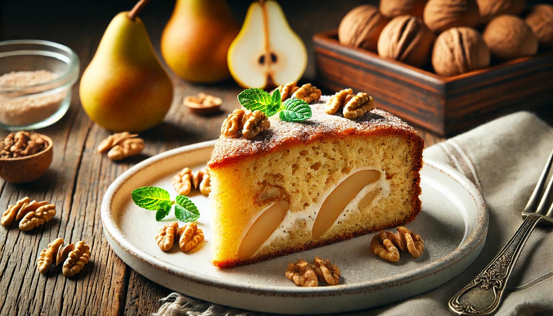 Prajitura cu pere si nuci delicioasa