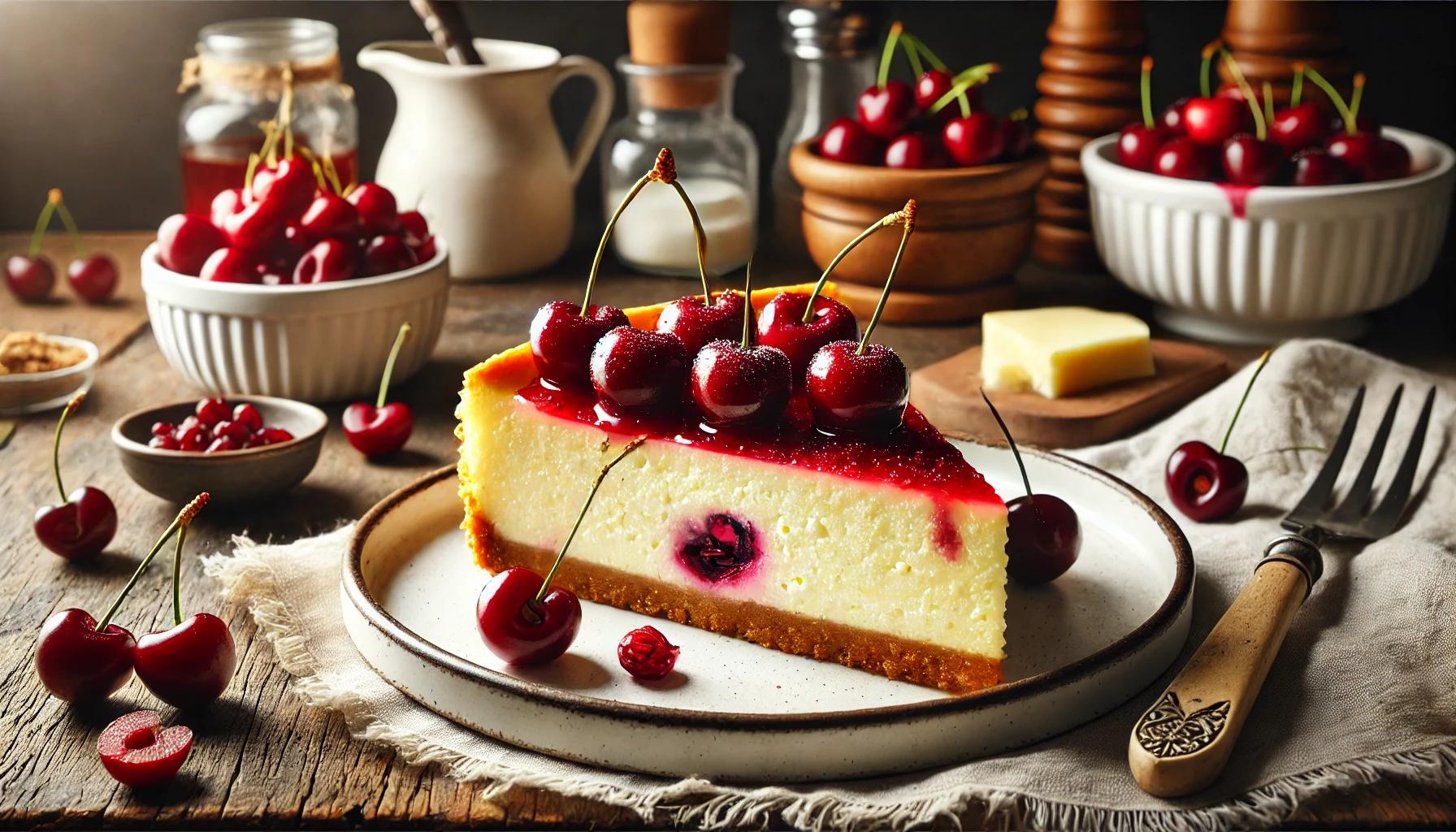 Prajitura delicioasa cu branza si visine