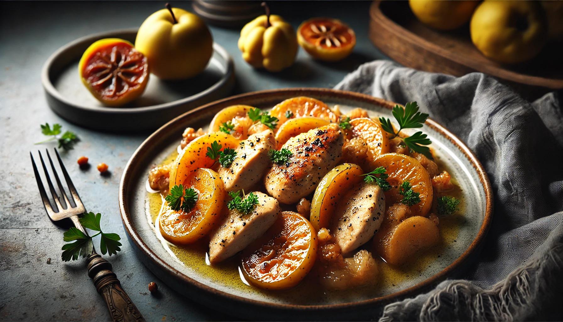 Pui cu gutui la tigaie - Reteta simpla a unei mancaruri delicioase
