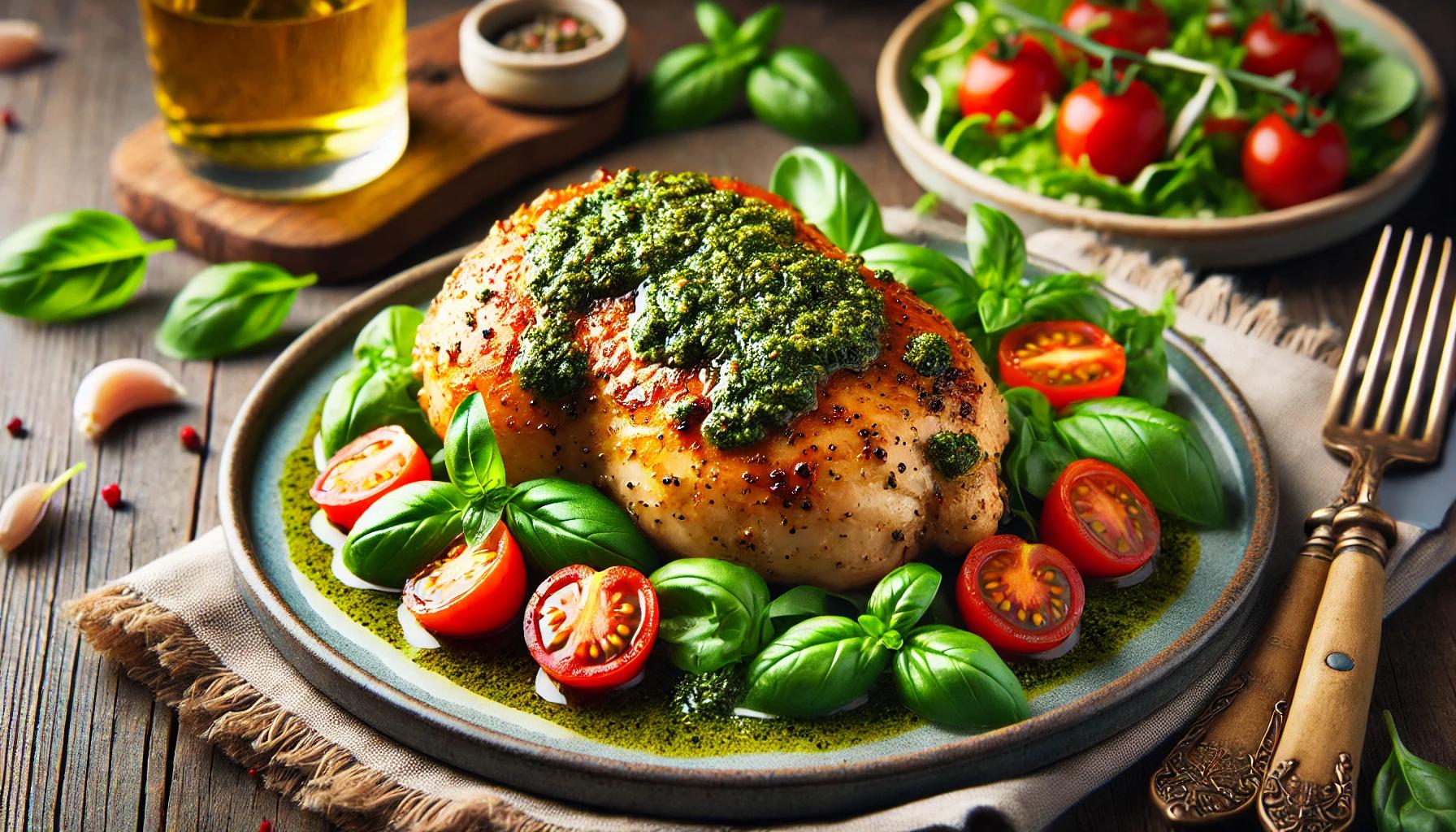 Pui cu sos pesto - Reteta usoara si delicioasa