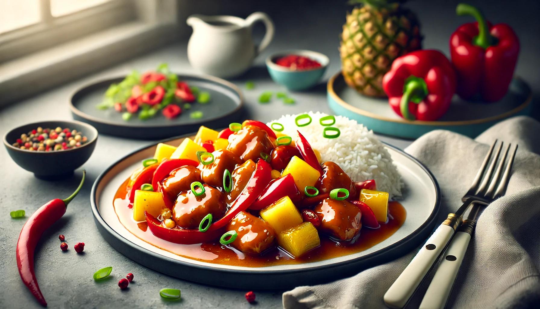 Pui in Sos Dulce-Acrisor - Reteta Asiatica Delicioasa