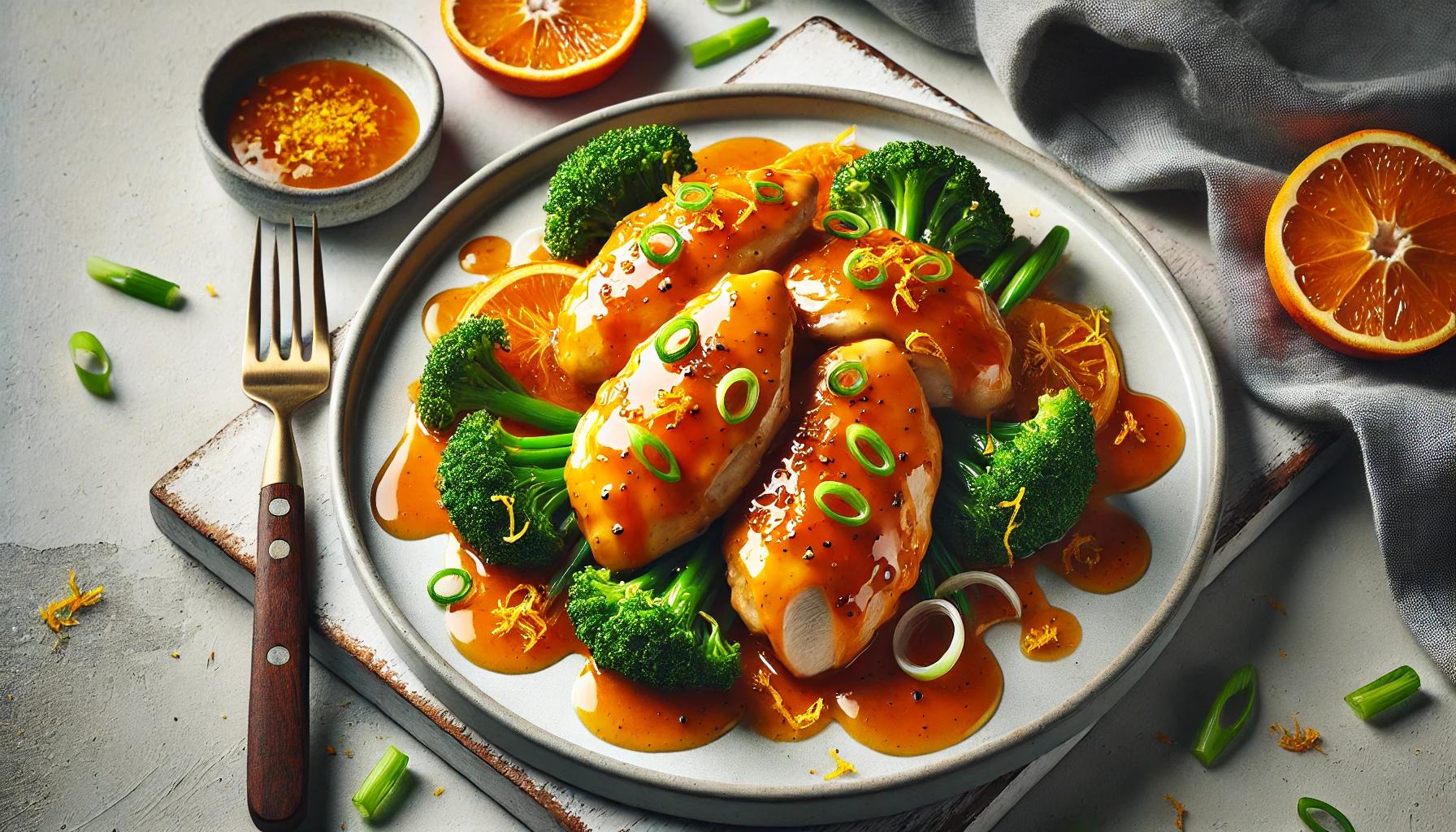 Pui la cuptor cu sos de portocale - reteta delicioasa