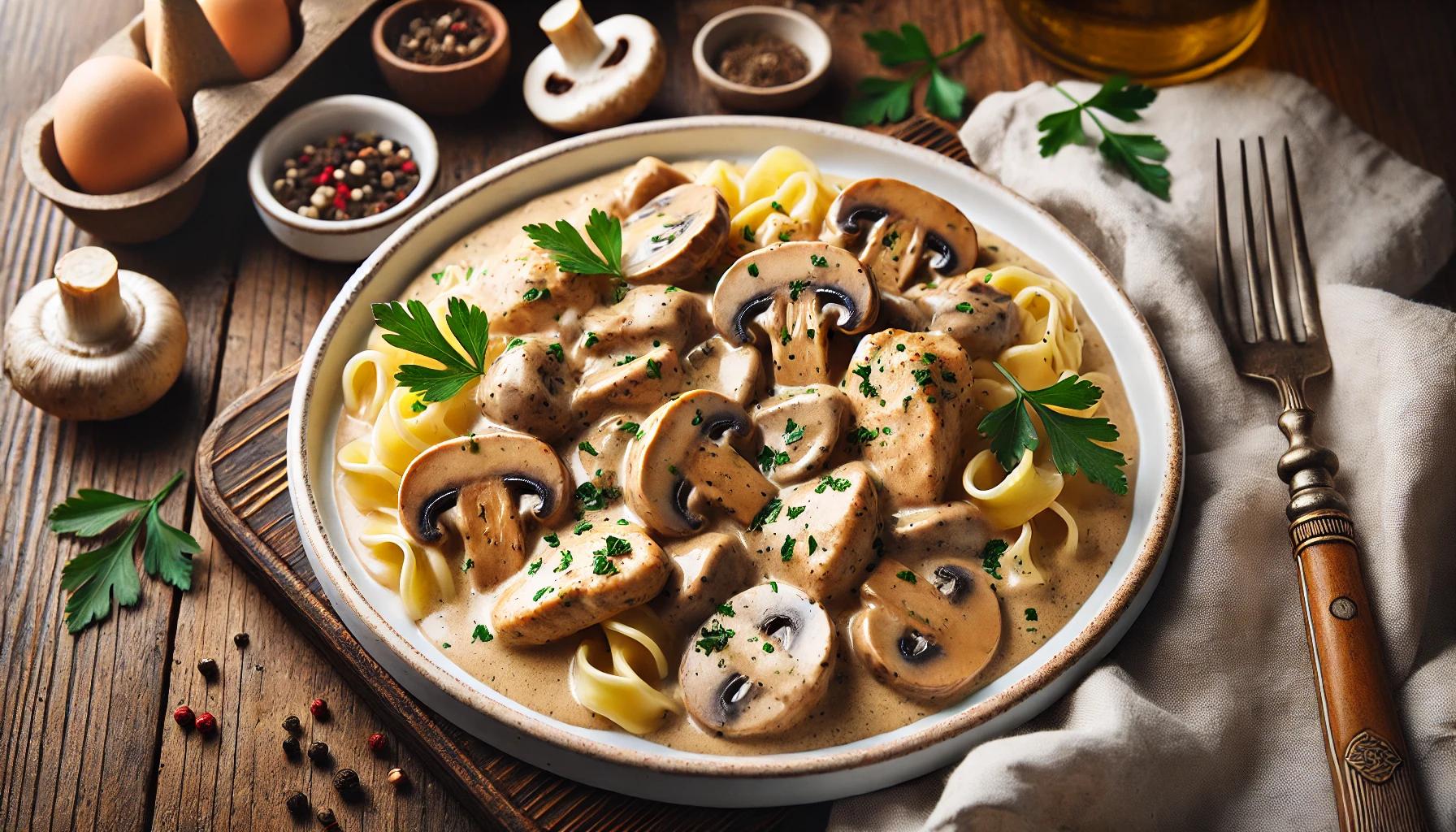 Pui Stroganoff - Reteta clasica si gustoasa